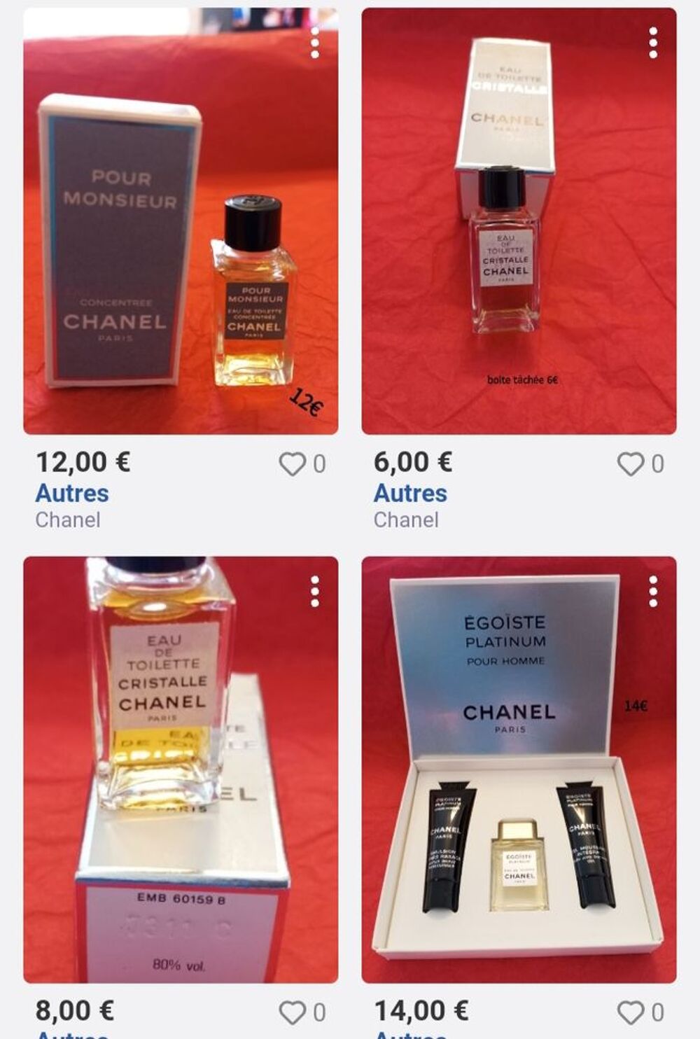 miniature de parfum Channel 
