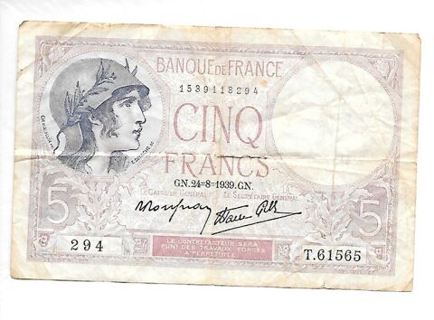 BILLET DE 5 FRANCS 15 Rosheim (67)