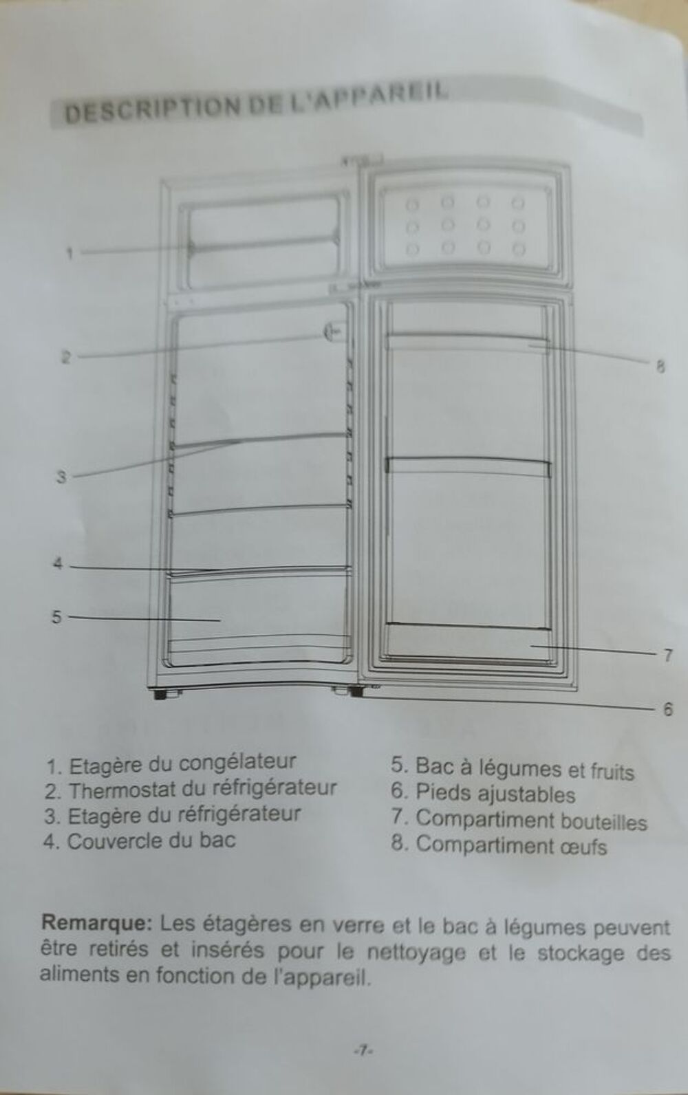 R&eacute;frig&eacute;rateur 2 portes gris 220-240V Electroménager