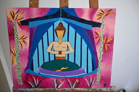 Tableau acrylique sur toile - Mditation 0 Cond-sur-Noireau (14)