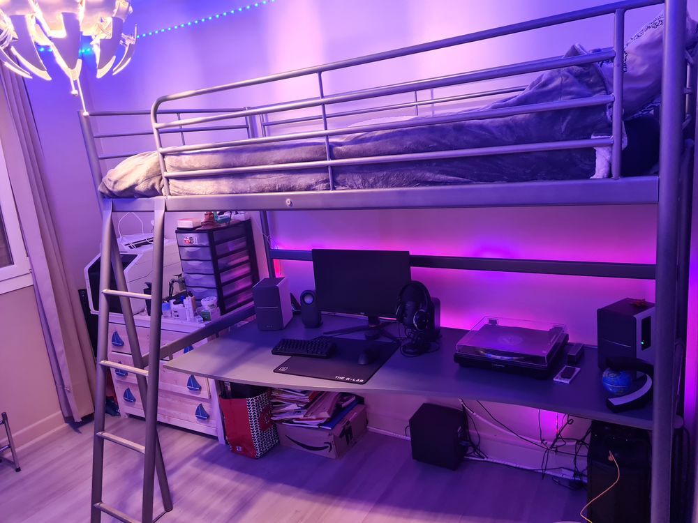 Lit m&eacute;tallique superpos&eacute; Mobilier enfants