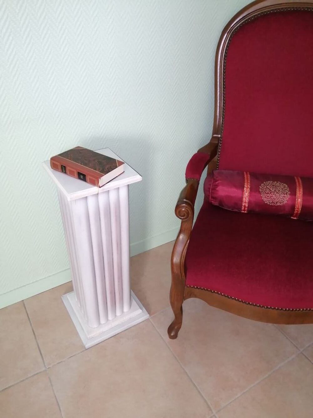 Colonne en bois massif, blanchi Meubles