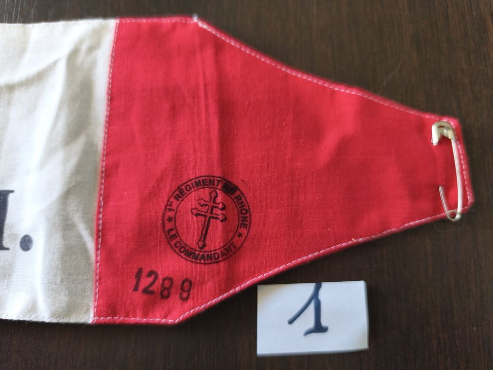 Reproduction brassard FFI militaria resistant ref 1 