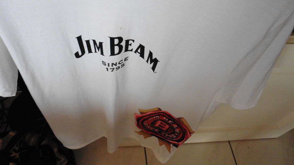 T-shirt Jim Beam Blanc - Marque Gildan Vtements