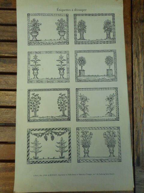 Lot de 2 planches d'�tiquettes � d�couper 8 Nieuil-l'Espoir (86)