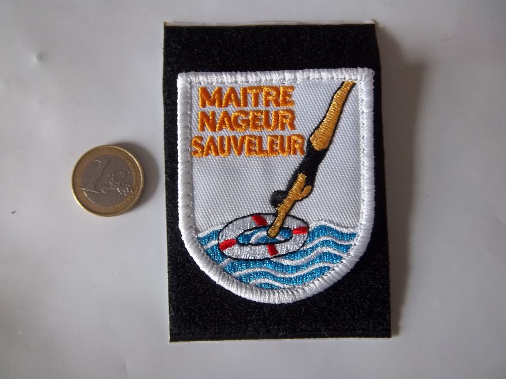 &eacute;cusson ma&icirc;tre-nageur sauveteur insigne tissu 