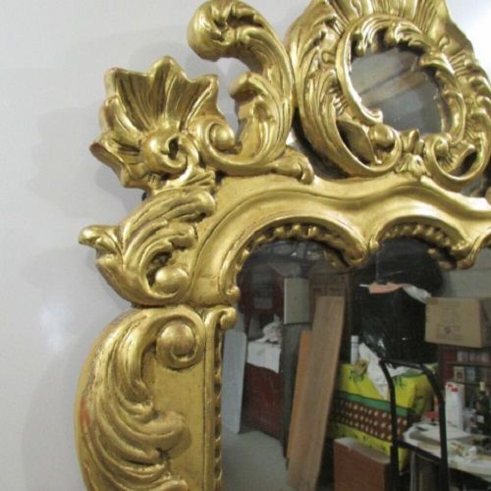 Superbe miroir en bois dor&eacute; Décoration