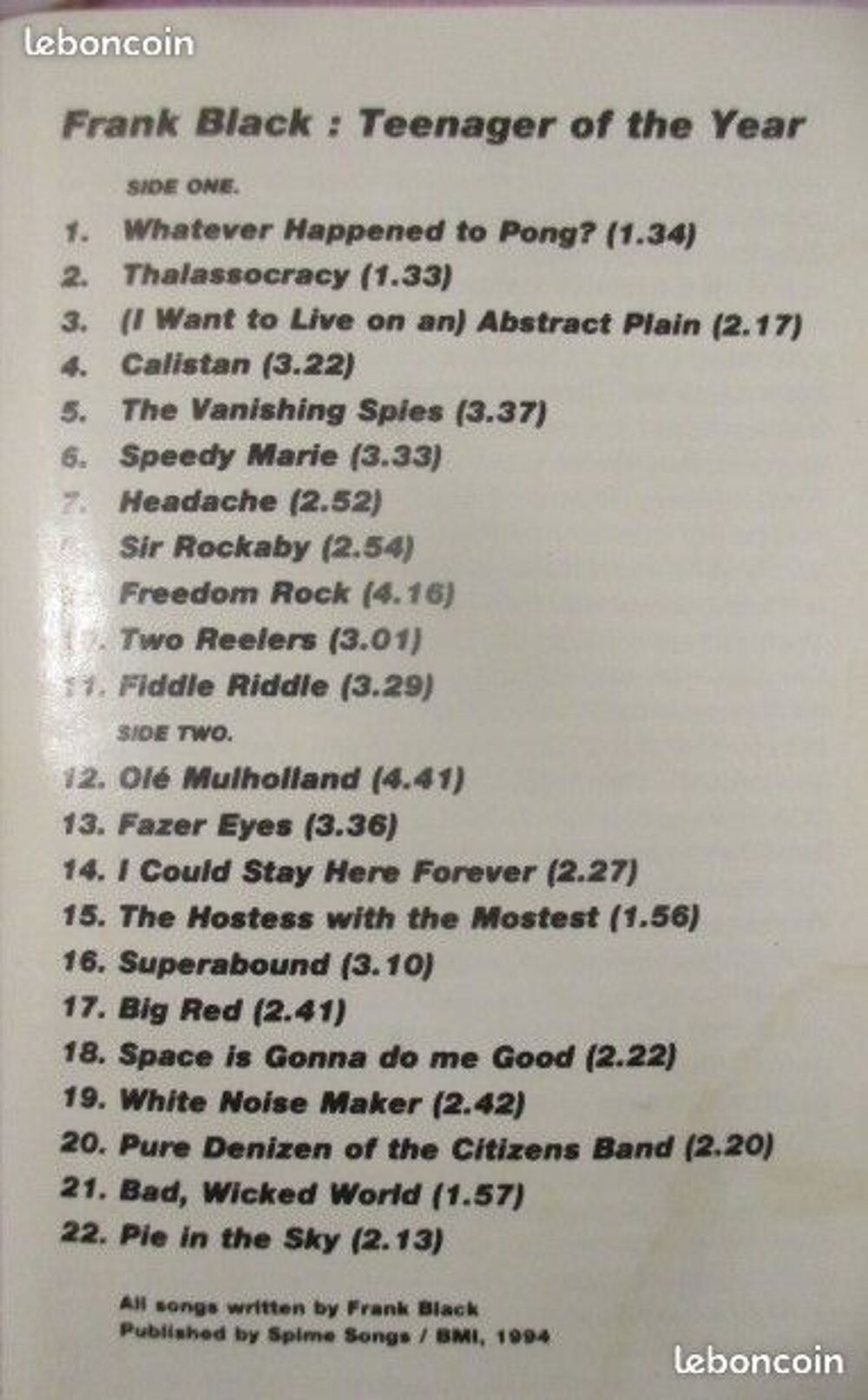Cassette audio Frank Black CD et vinyles
