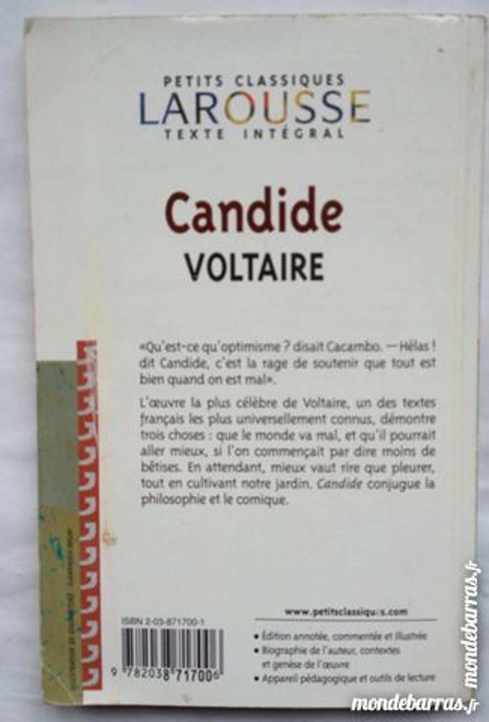 Candide ou l'optimisme Livres et BD