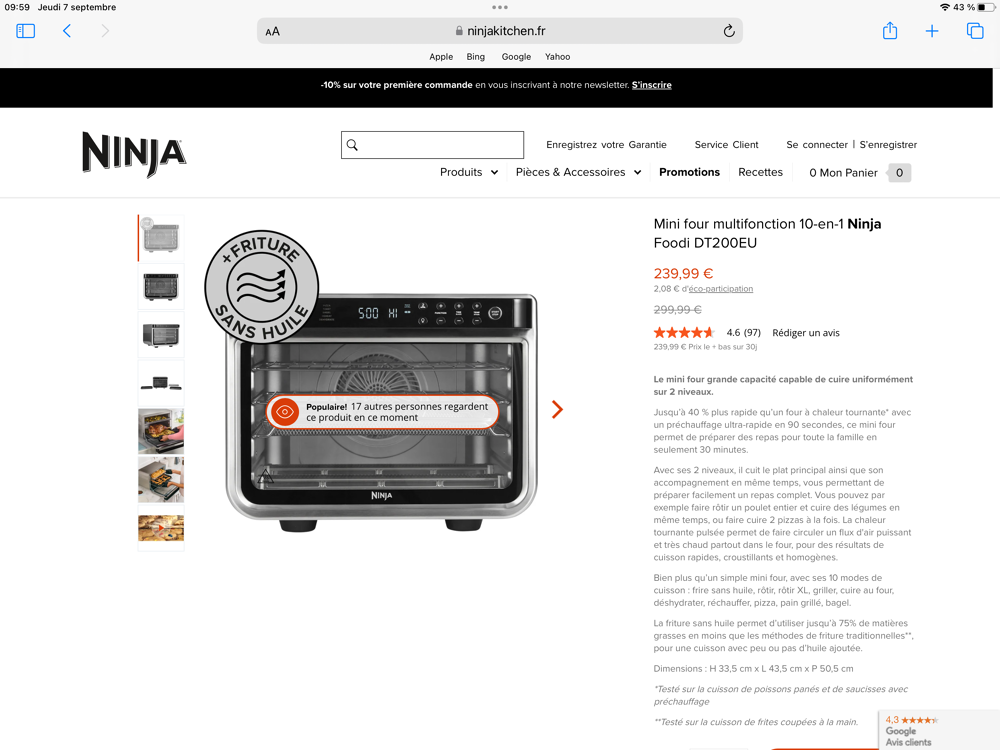 four ninja foodi 10en1 Electroménager