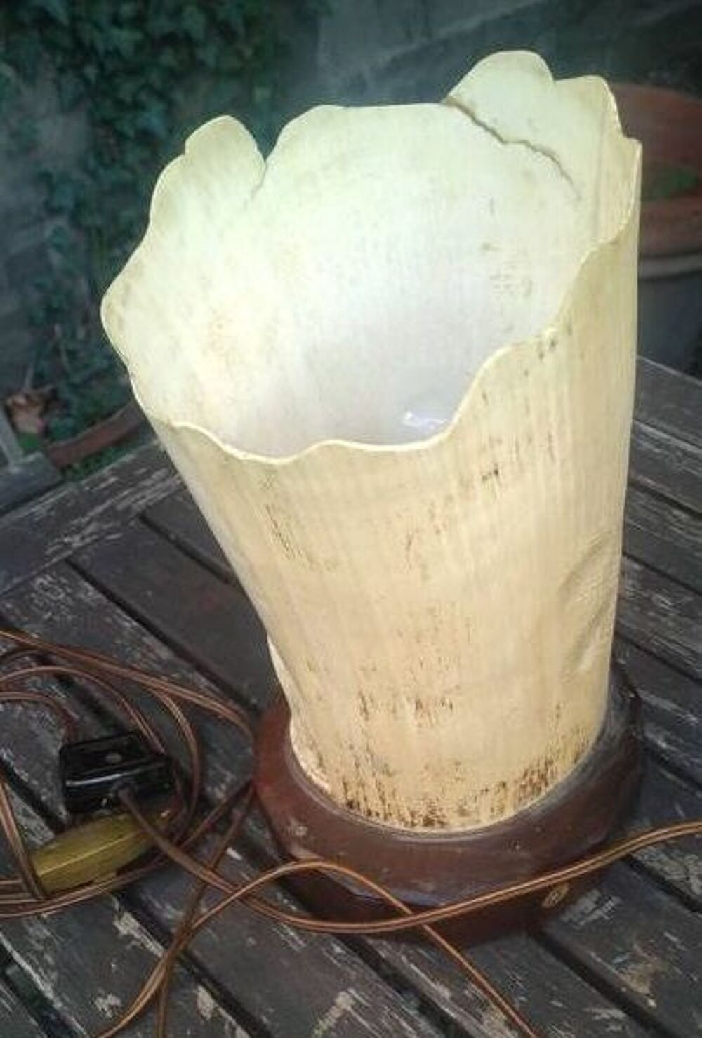 lampe ancienne en corne Décoration