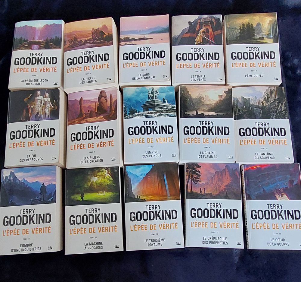 L'&Eacute;p&eacute;e de v&eacute;rit&eacute; de Terry Goodking. Les15 tomes Livres et BD