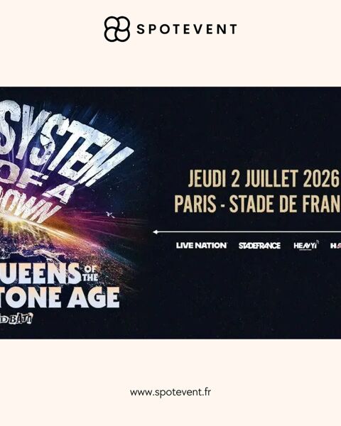 System of a down - Concert places disponibles Paris 15 (75)
