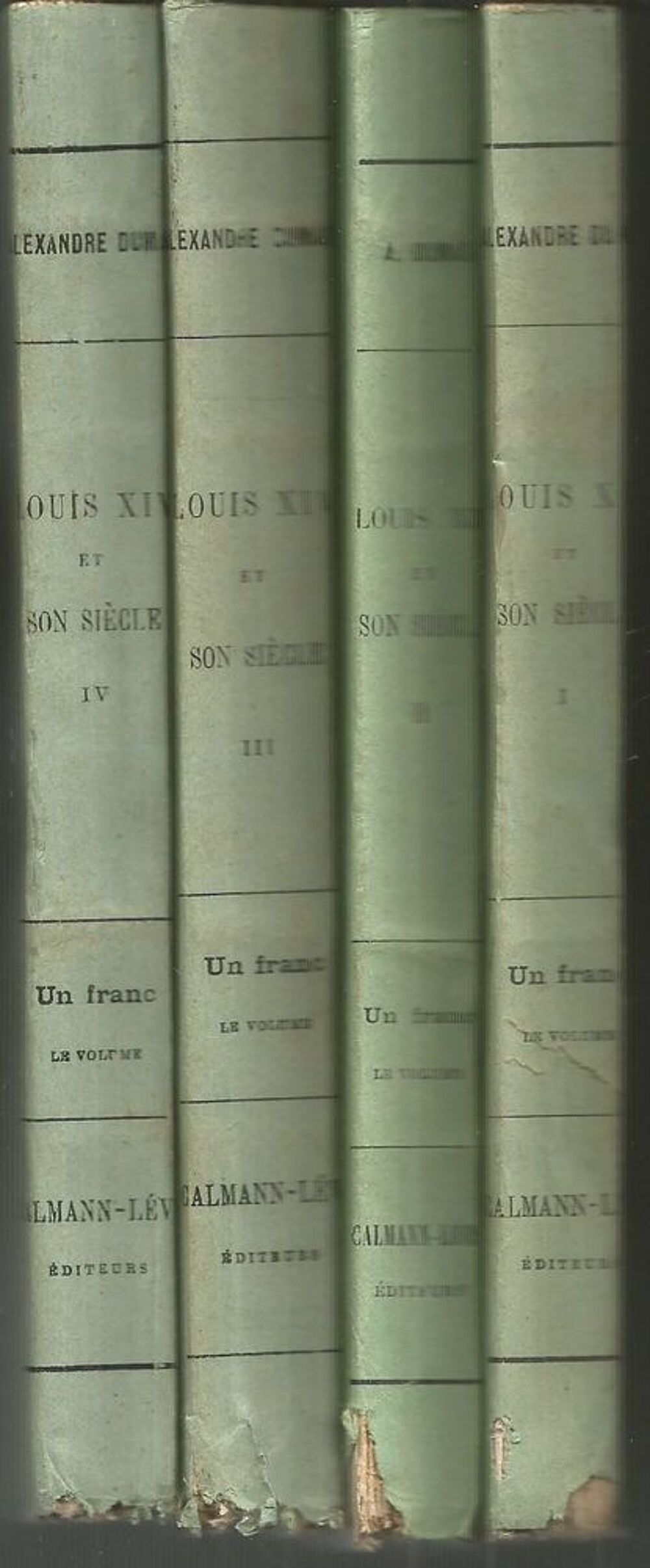 Alexandre DUMAS Louis XIV et son si&egrave;cle - 4 tomes Livres et BD