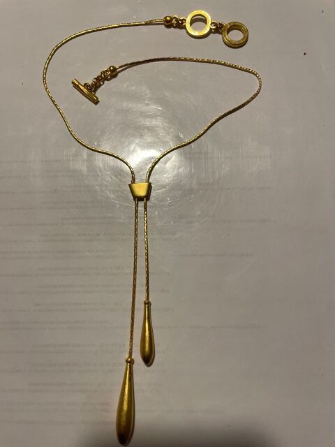 Collier doré gouttes sur chaine ANTIGONA 115 Vigneux-sur-Seine (91)