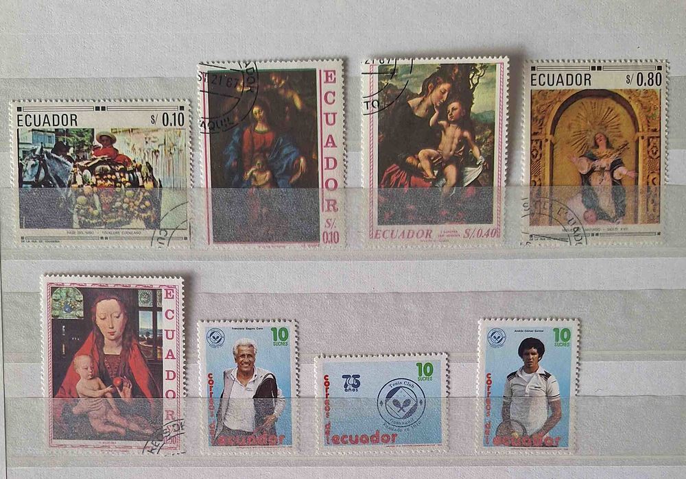 S&eacute;rie de timbres de collection d'&Eacute;quateur 
