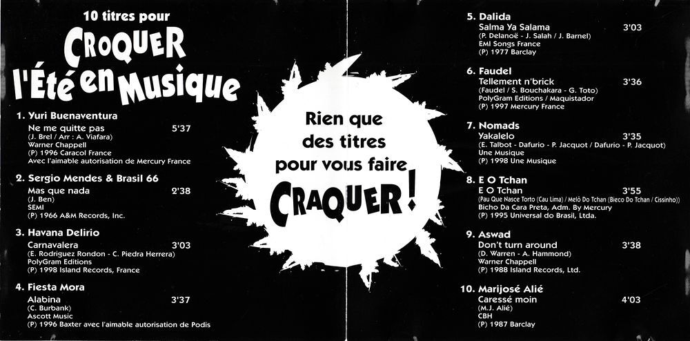 CD Le CD Du Soleil Croquez L'&eacute;t&eacute; En Musique Avec Croky CD et vinyles