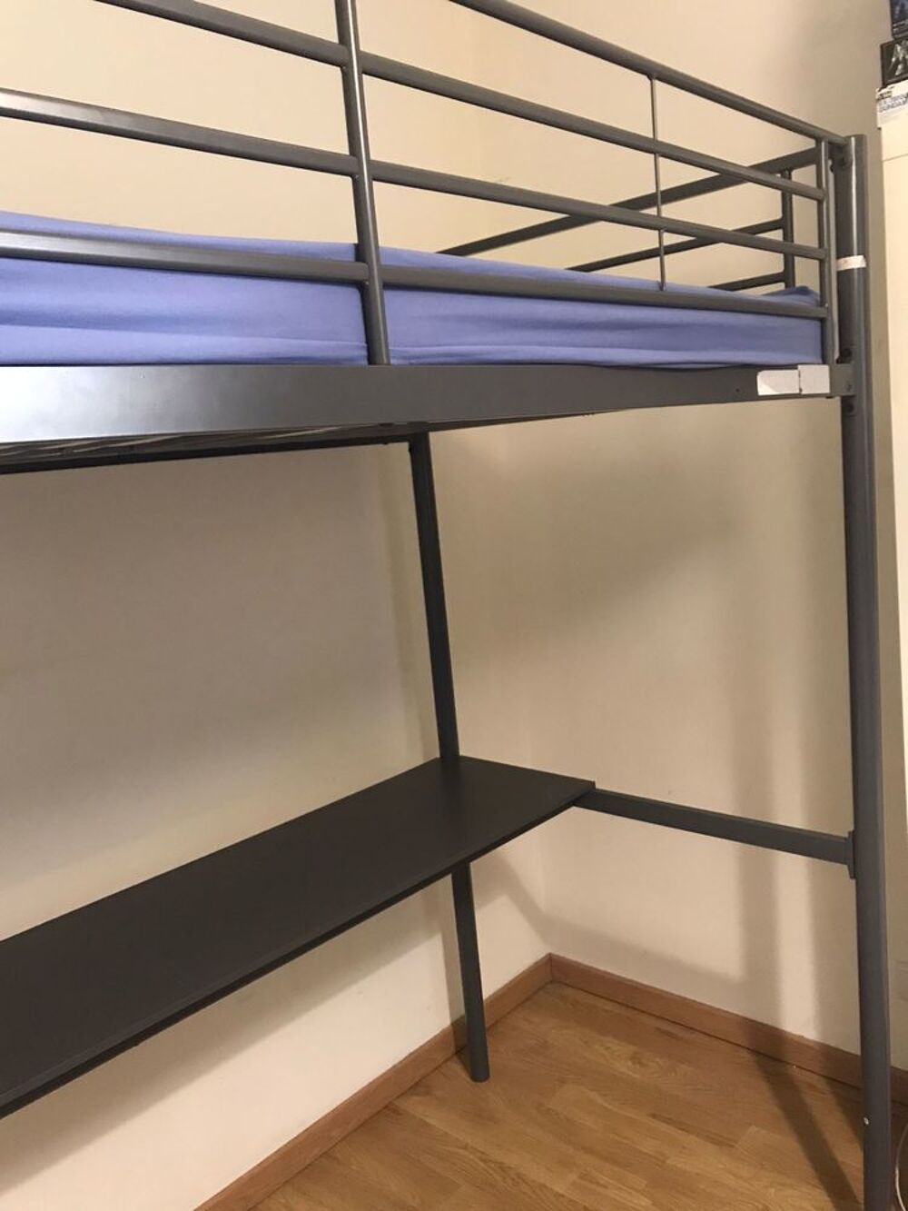 lit mezzanine 1 personne avec bureau Meubles