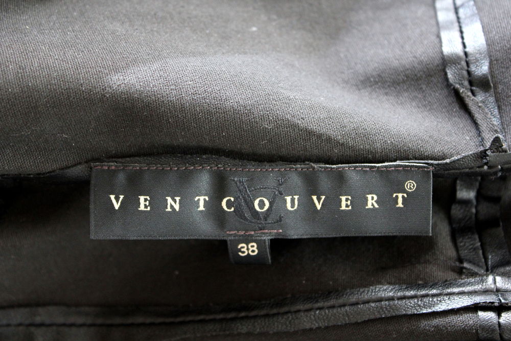 Robe cuir noir VENT COUVERT T.38 Vtements