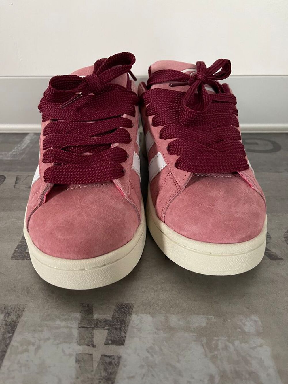 basket Campus rose et blanche taille 39 1/2 Chaussures