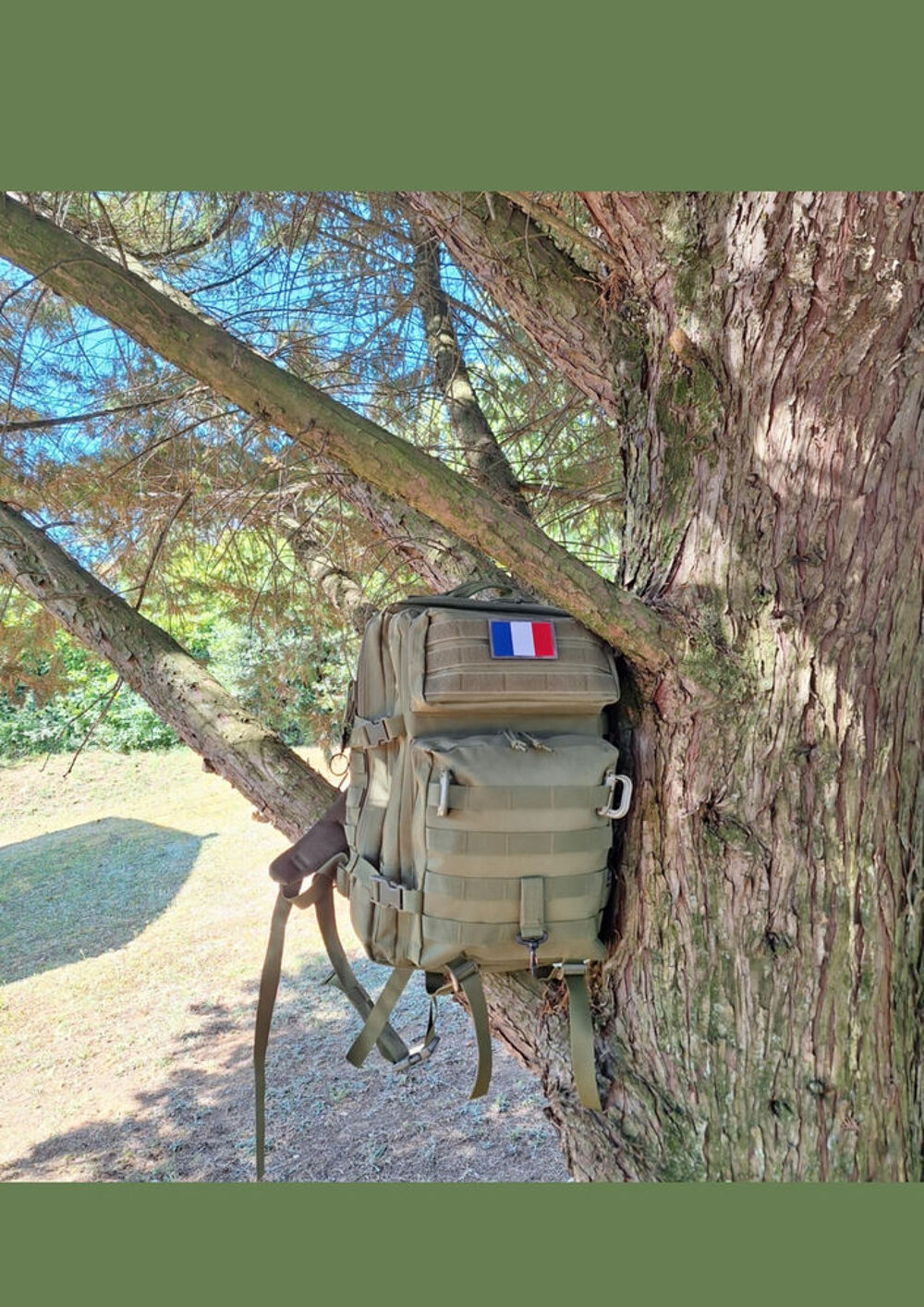 Sac &agrave; dos tactique 50L ? Vert militaire, rando, outdoor Maroquinerie