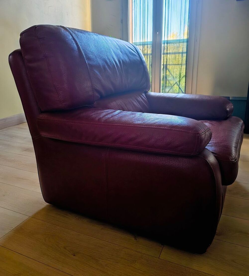 CANAPE + FAUTEUIL EN CUIR DE BUFFLE Meubles