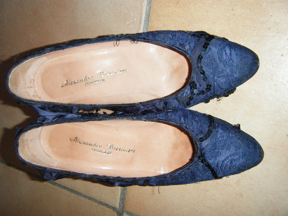 escarpin bleu nuit a dentelle 37 Chaussures