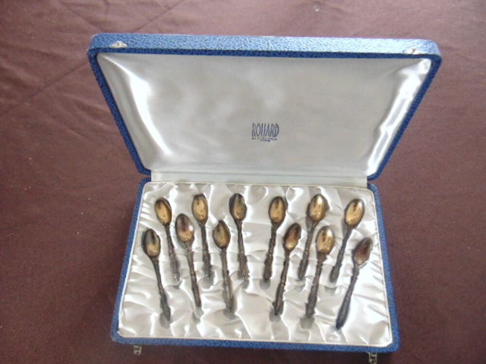 Coffret de 12 cuill&egrave;res &agrave; caf&eacute; ? Rouard Paris ? M&eacute;tal argent Cuisine
