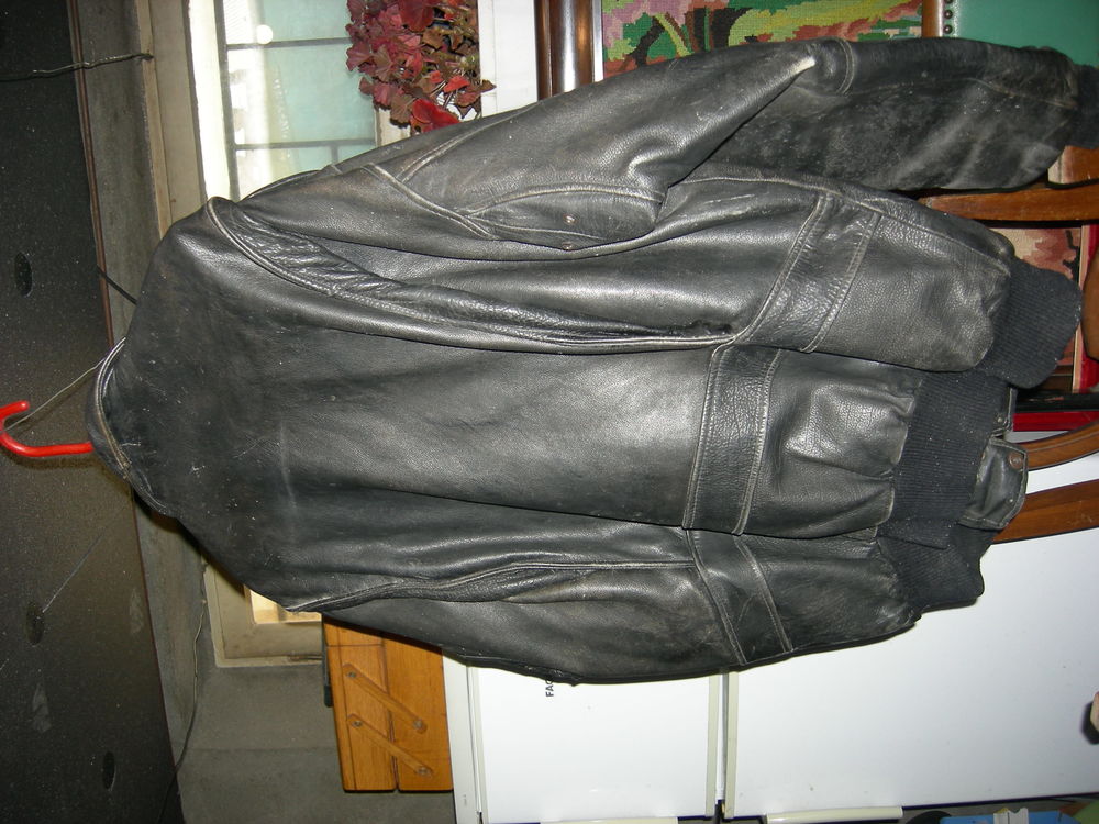blouson cuir noir Vêtements