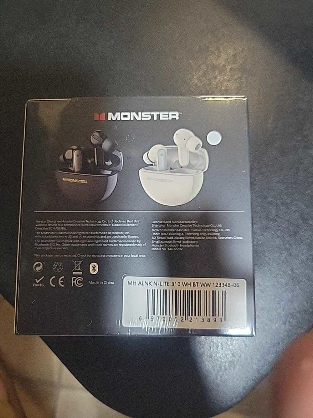 Ecouteurs Bluetooth MONSTER N-LITE 310 " Neufs en bo&icirc;te" Audio et hifi
