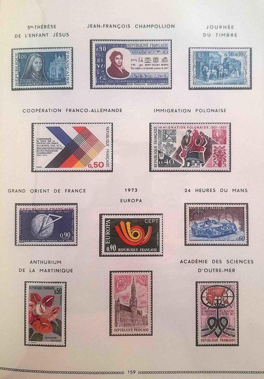 S&eacute;rie de timbres de collection de France G17 