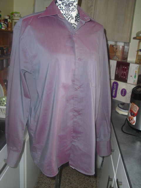 CHEMISE a relief couleur parme gris BRICE satiné taille M 5 Lyon 5 (69)