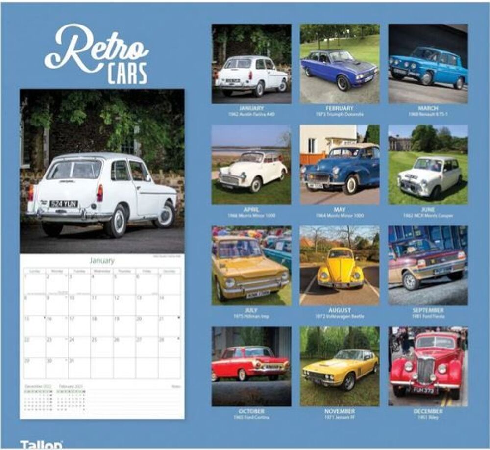 2023 calendar RETRO CARS - Tallon (NEUF) 