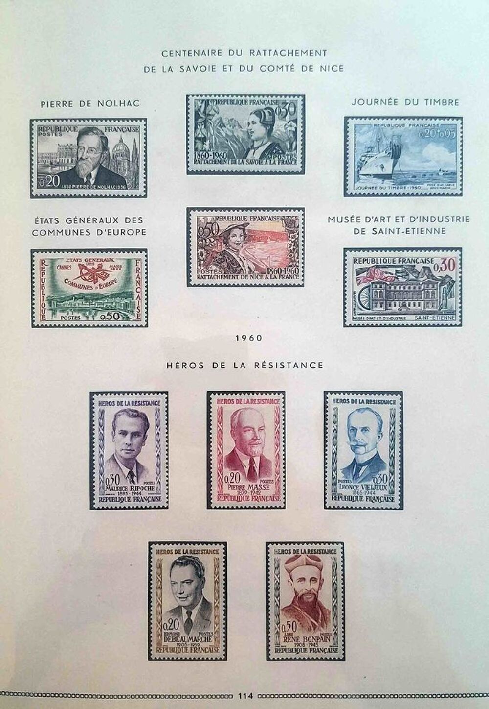 S&eacute;rie de timbres de collection de France G13 