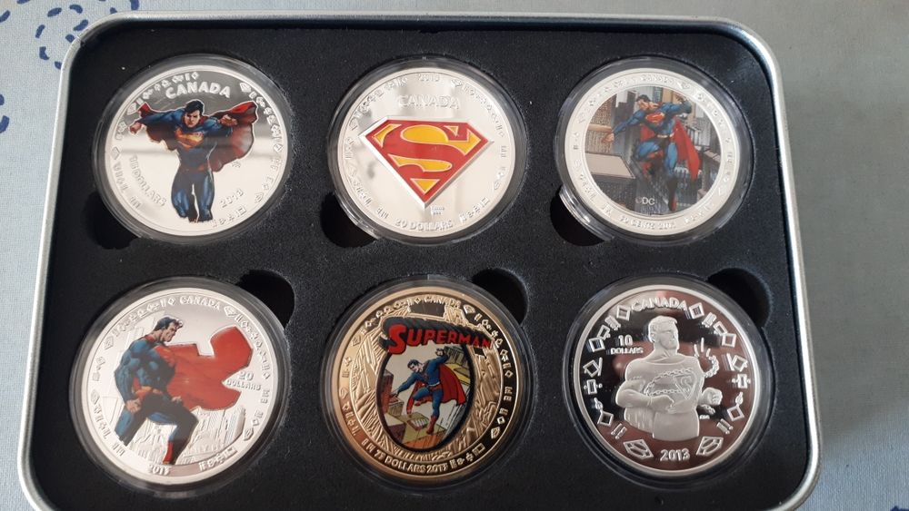 Superman Beau coffret 6 m&eacute;dailles neuves 2013 