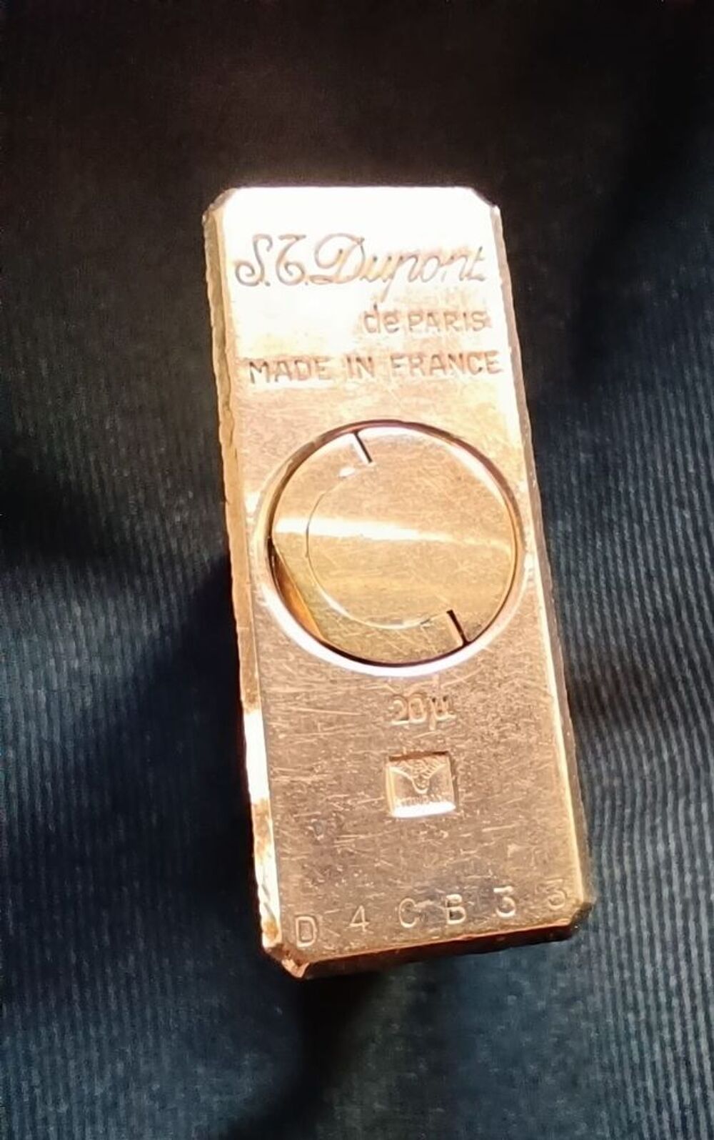 Briquet Dupont Ligne 1 Plaqu&eacute;-Or 20u 