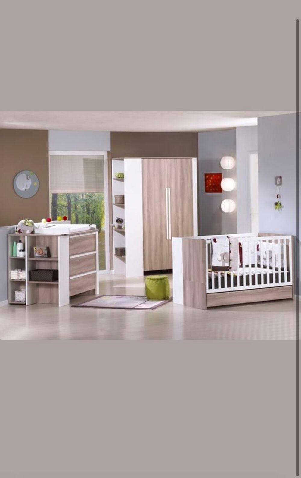 Chambre compl&egrave;te marque Sauthon lit &eacute;volutif Mobilier enfants