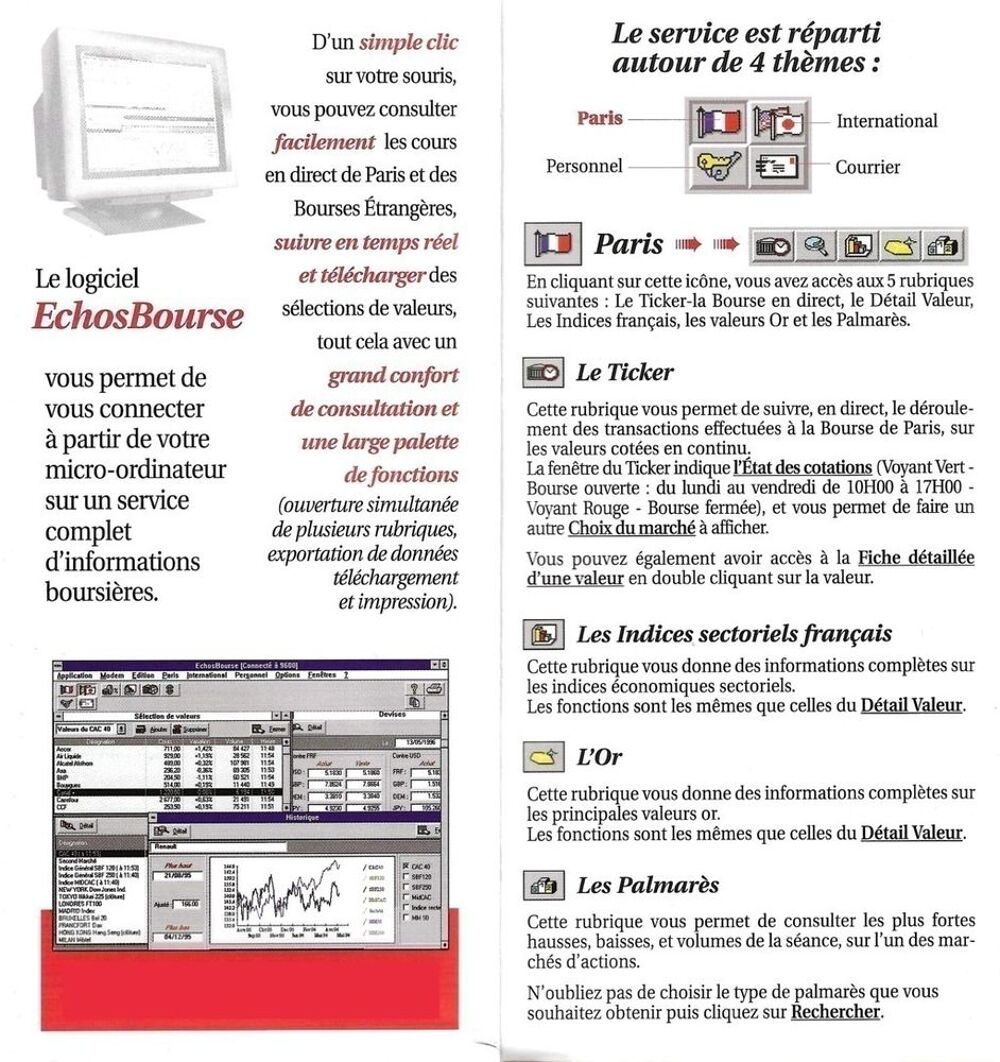 Logiciel Echos Bourse version 2.0 Matériel informatique