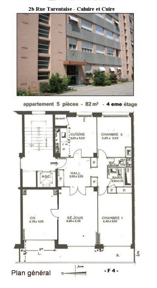  Appartement � louer 4 pi�ces 81 m� Caluire-et-cuire