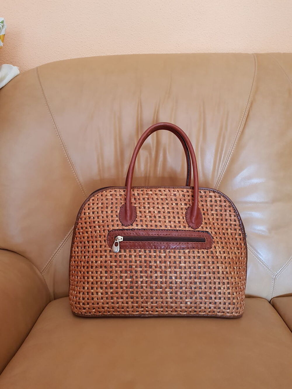Sac &agrave; main marron Maroquinerie