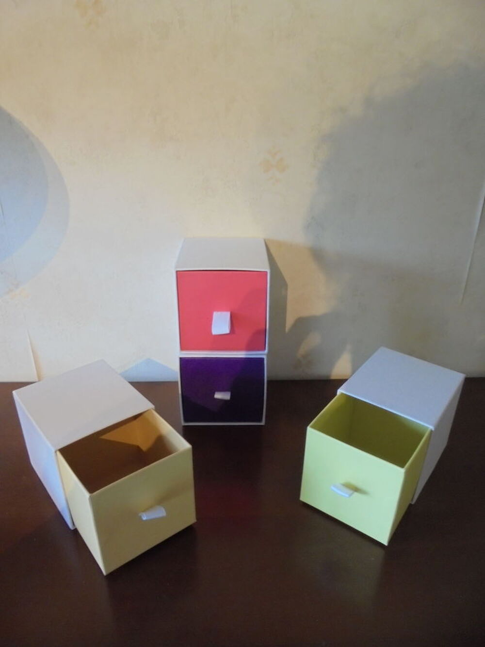 Lot de 4 boites &agrave; d&eacute;corer Décoration