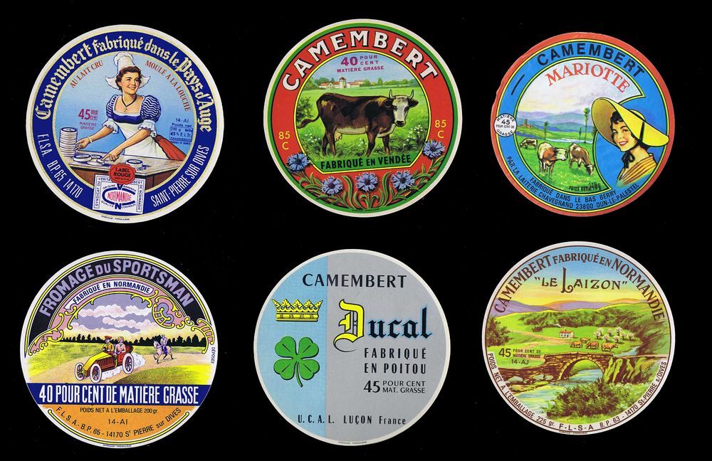 &Eacute;TIQUETTES anciennes de CAMEMBERT 