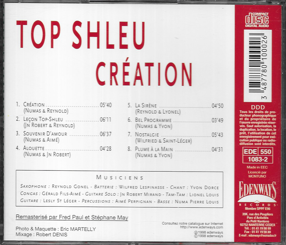 CD , Top SHLEU Cr&eacute;ation 1995 CD et vinyles