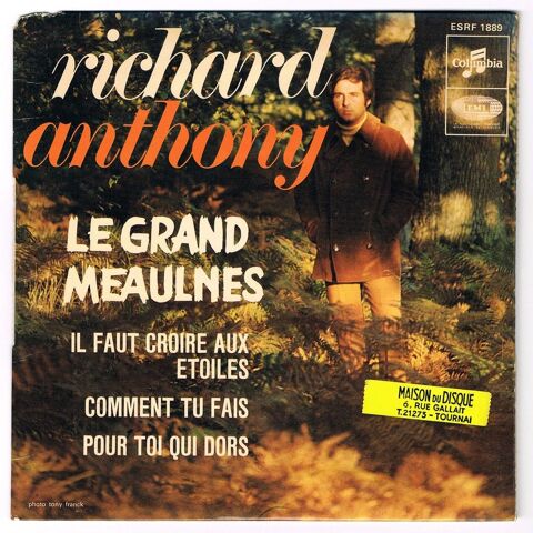 RICHARD ANTHONY -45t EP- LE GRAND MEAULNES - BIEM 1967 2 Tourcoing (59)