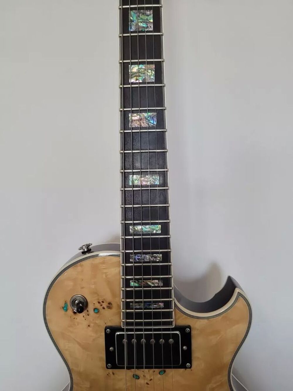 Guitare &eacute;lectrique Schecter Solo II Custom Burl Natural Instruments de musique