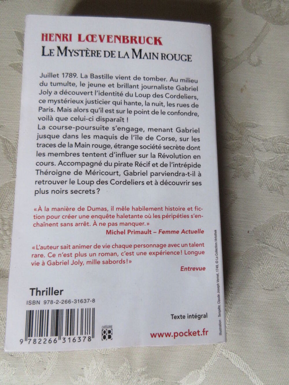Le myst&egrave;re de la Main Rouge d'Henri Loevenbruck Livres et BD