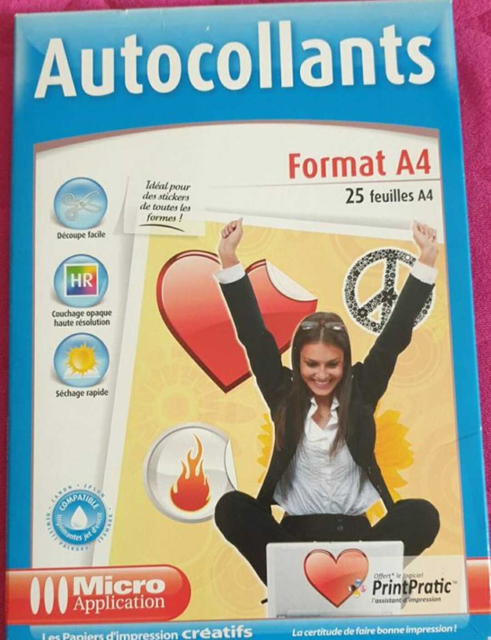 Papier autocollant A4 &agrave; imprimer Matériel informatique