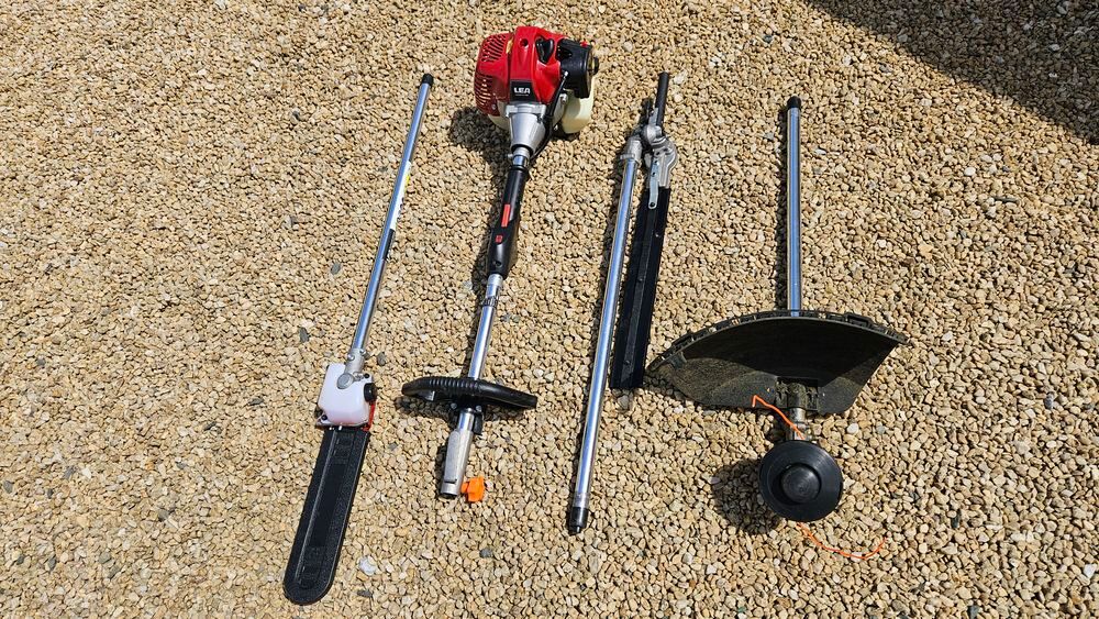 D&eacute;broussailleuse multifonction motoris&eacute; L&Eacute;A, 4 en 1 avec mot Jardin