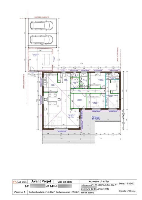 *** PERMIS DE CONSTRUIRE *** 0 64230 Artiguelouve