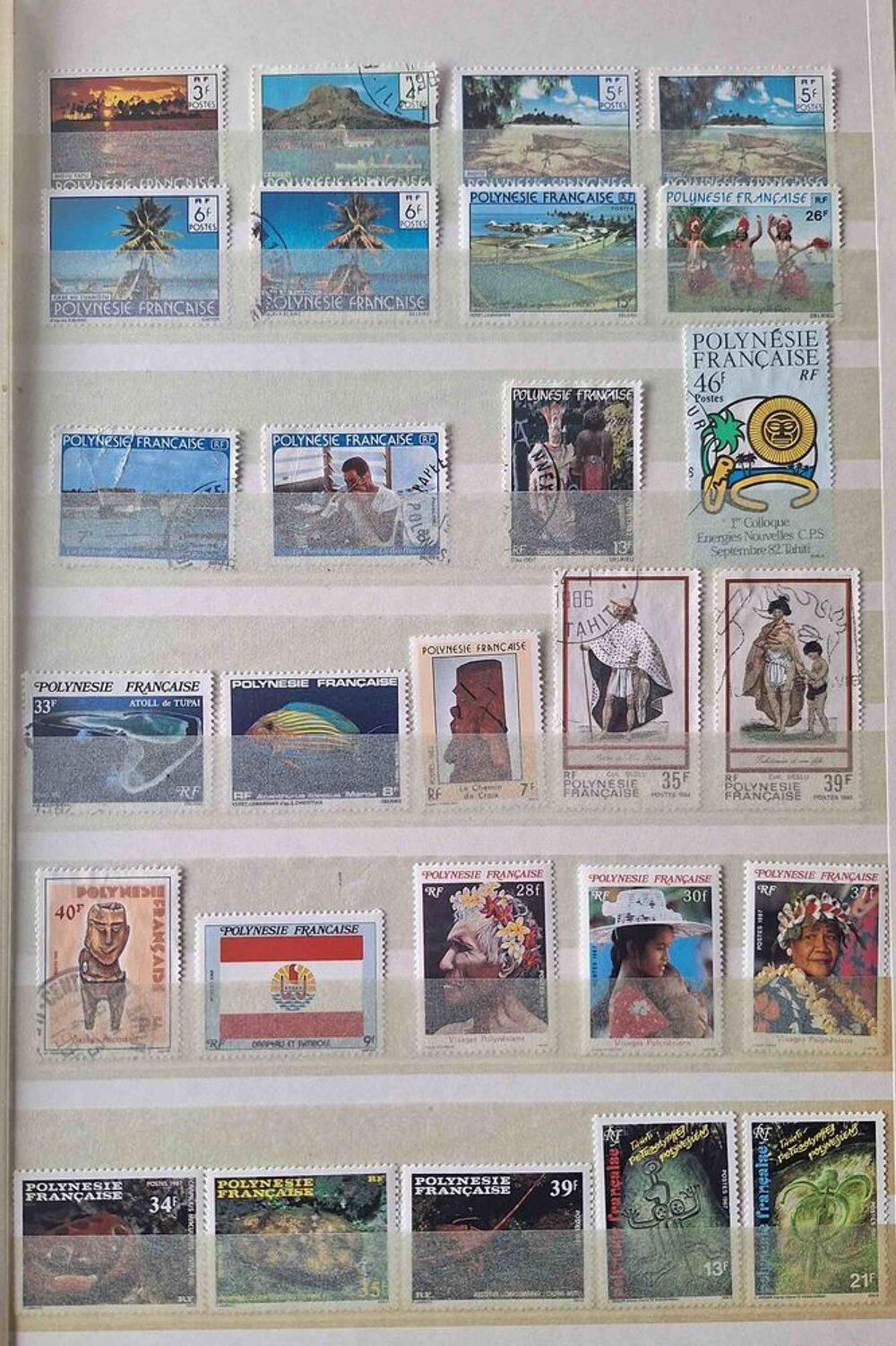 S&eacute;rie de timbres de collection de Polyn&eacute;sie fran&ccedil;aise 